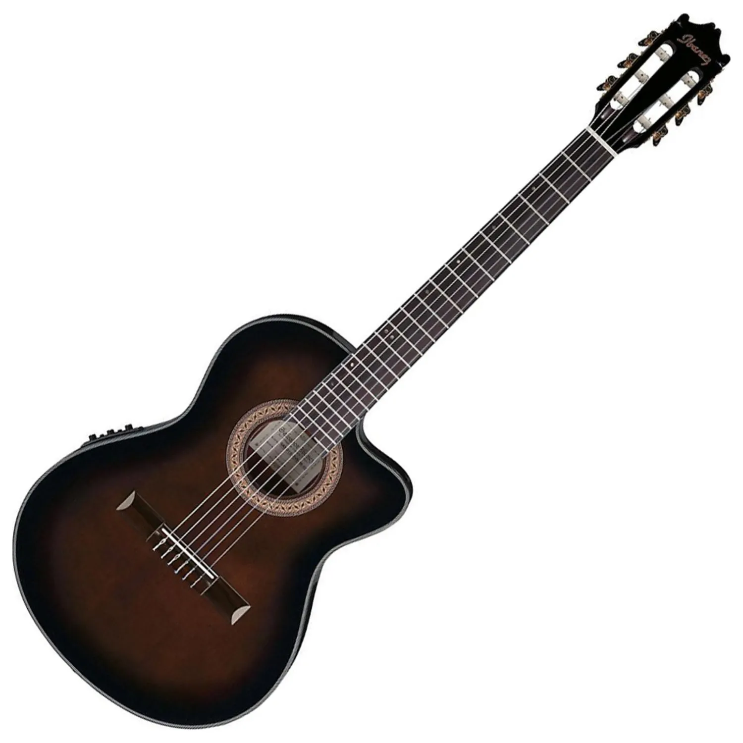 Ibanez GA35TCE Thinline Acoustic-Electric Guitar - Dark Violin Burst, Mahogany Back, Spruce Top