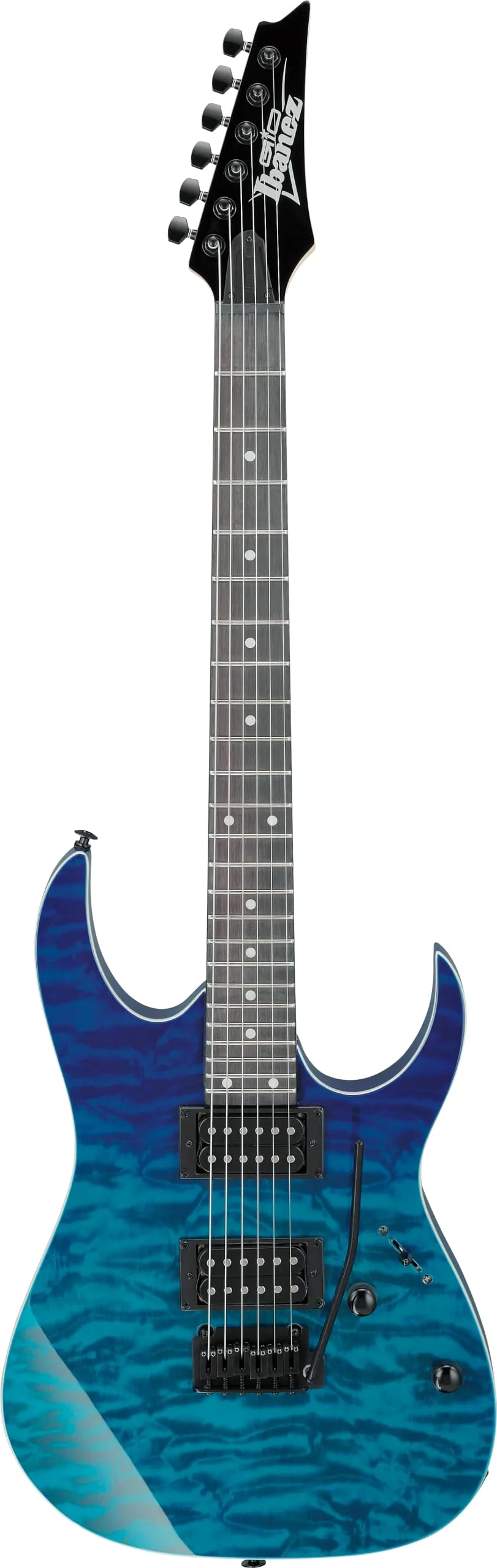 Ibanez GRG 6 String Solid-Body Electric Guitar Right Blue Gradation Quilted Maple Top