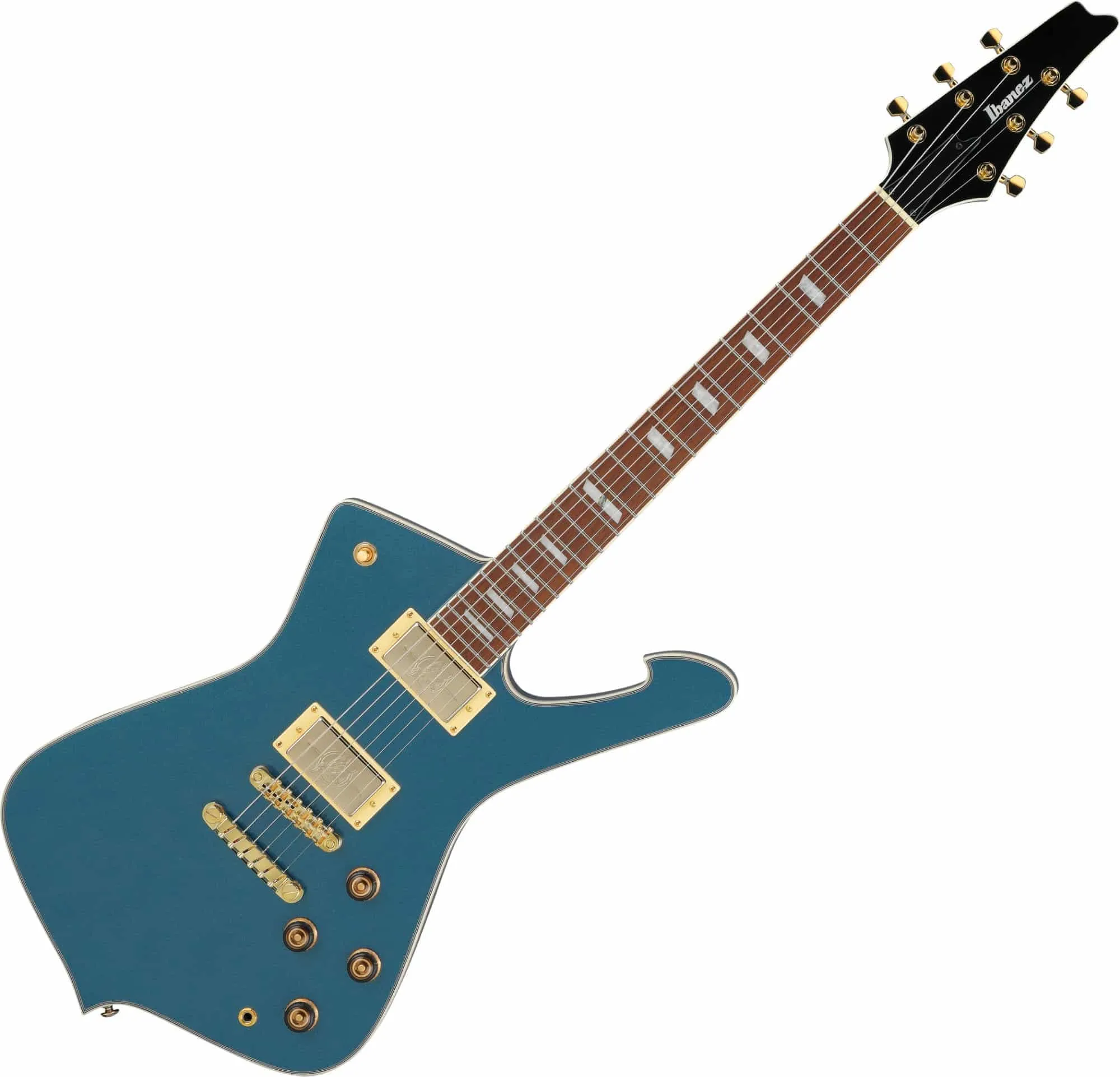 Ibanez Iceman IC420 Electric Guitar Antique Blue Metallic with 2 Humbucking Pickups