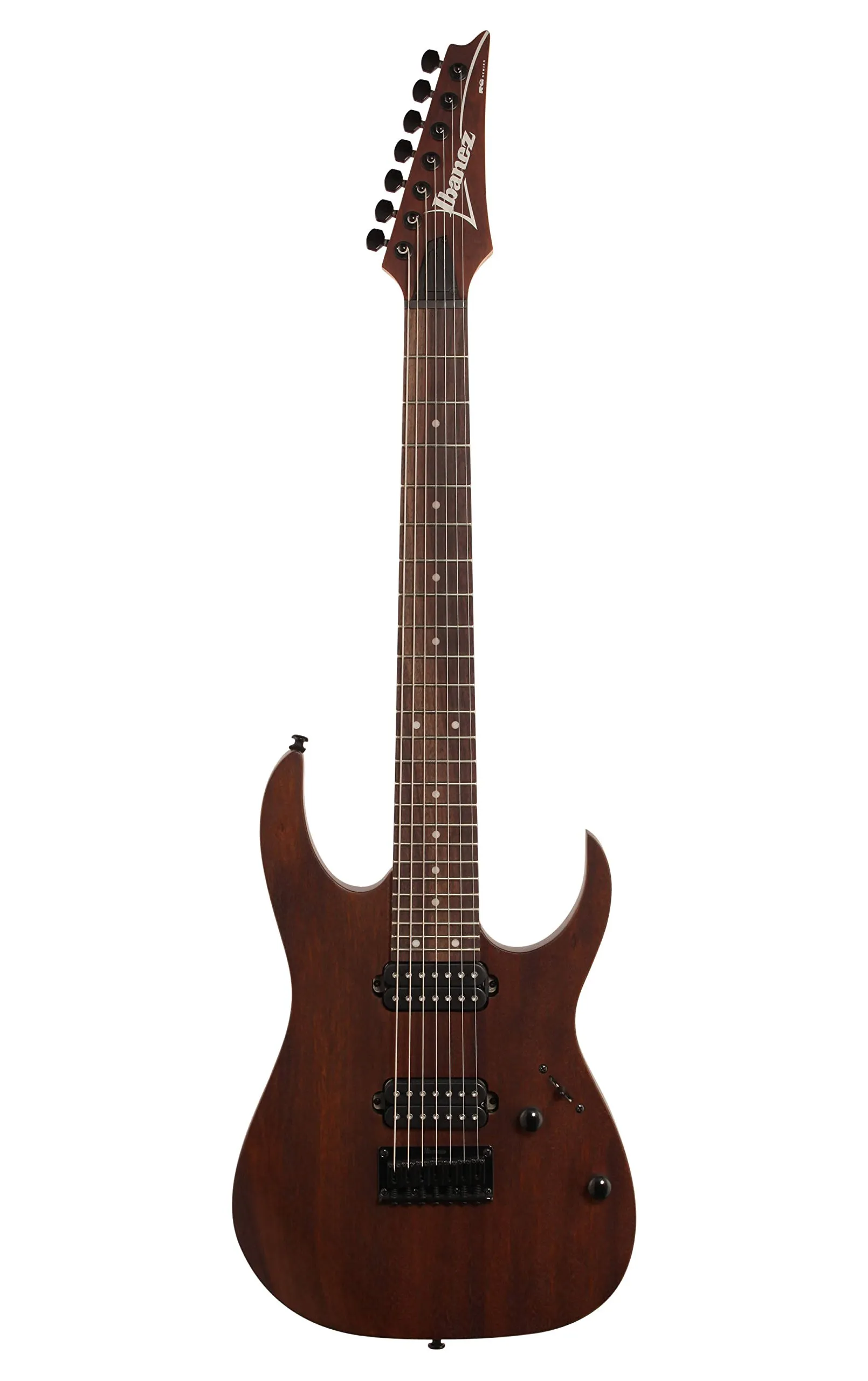 Ibanez RG7421 7-String Electric Guitar - Walnut Flat Finish, Mahogany Body, Quantum Pickups