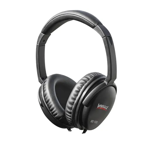 Impact SH 100 Professional Wired On-Ear Headphones, High Sound Quality, Lightweight Design, Black