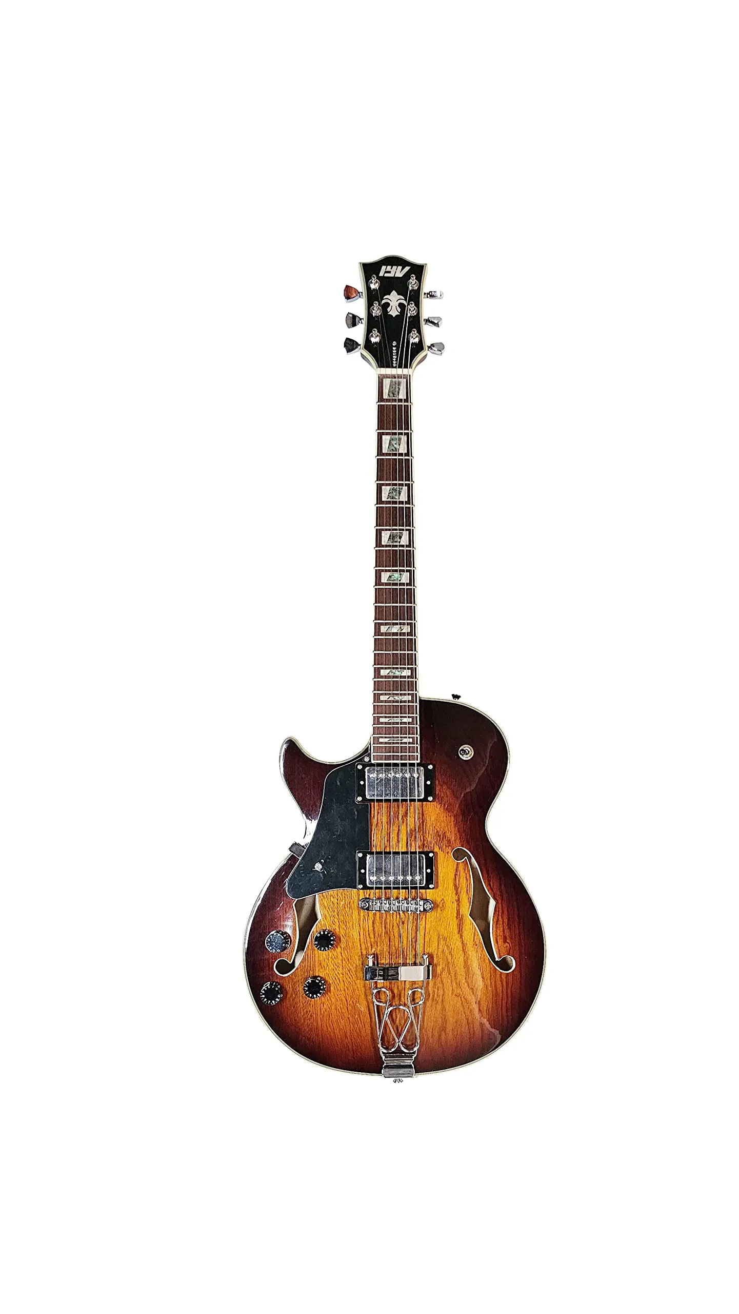 IYV 6 String Semi-Hollow-Body Electric Guitar, Left-Handed, 3TS - Crafted with CNC Precision