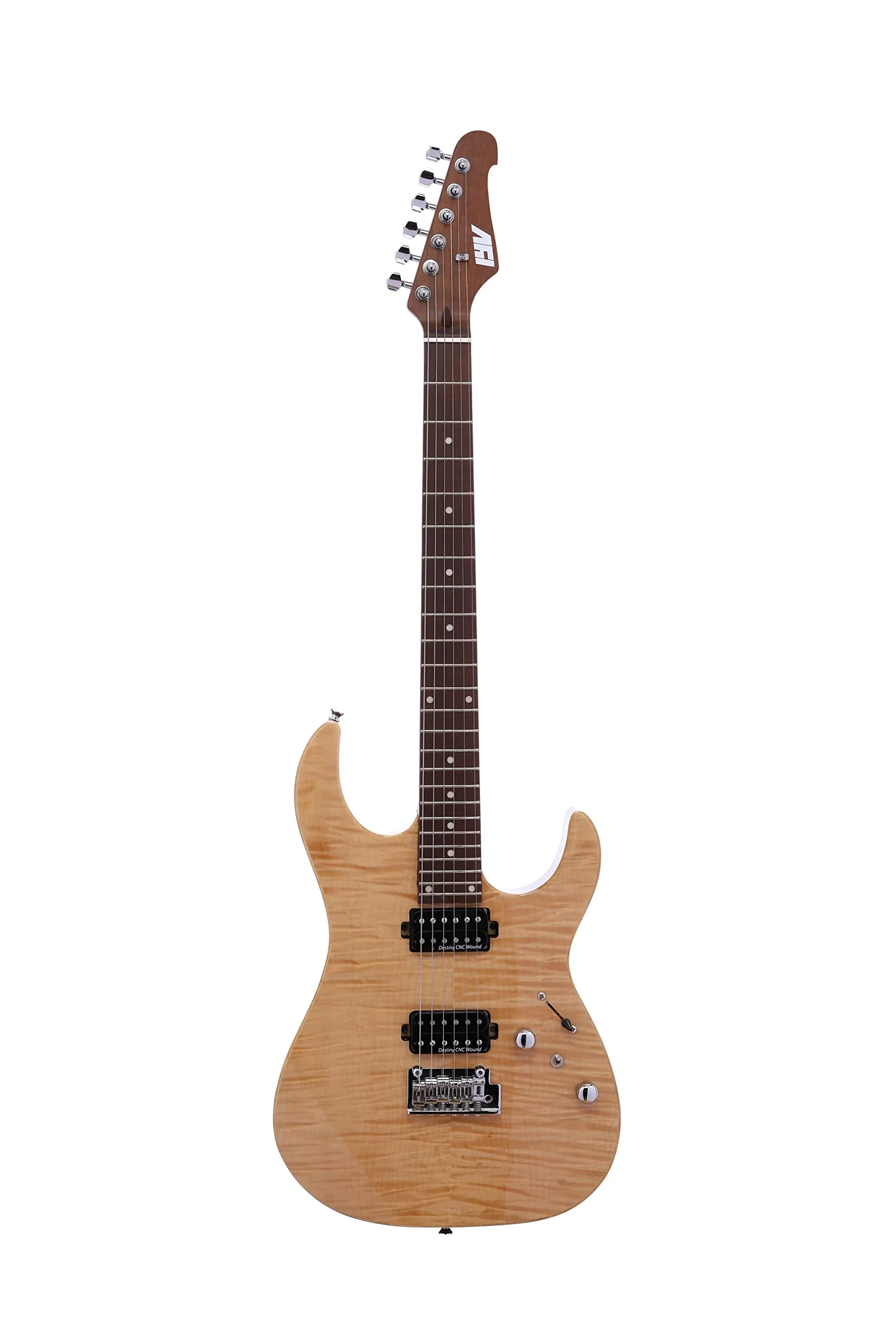 IYV 6 String Solid-Body Electric Guitar - Right Handed, Nature Finish, High-Quality Sound