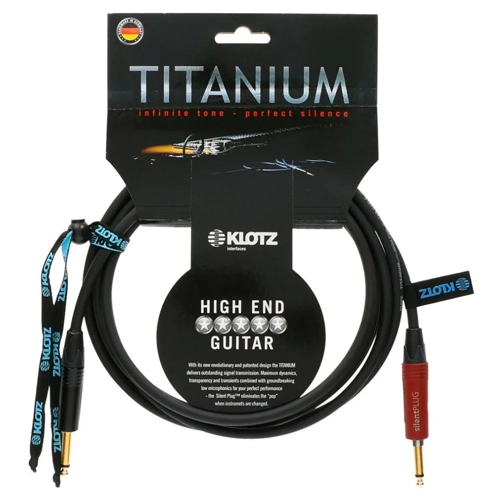 Klotz TI-0600PSP Titanium Instrument Cable 20ft Ultra-Low Capacitance with Neutrik Connectors