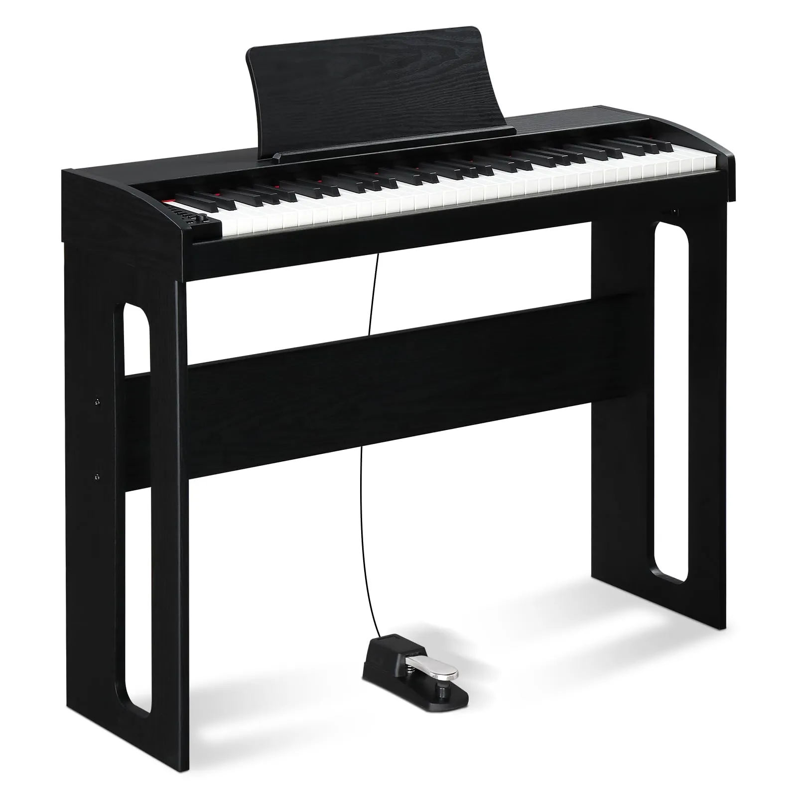 Ktaxon 61-Key Semi-Weighted Digital Piano with Sustain Pedal, Headphones, and Music Stand