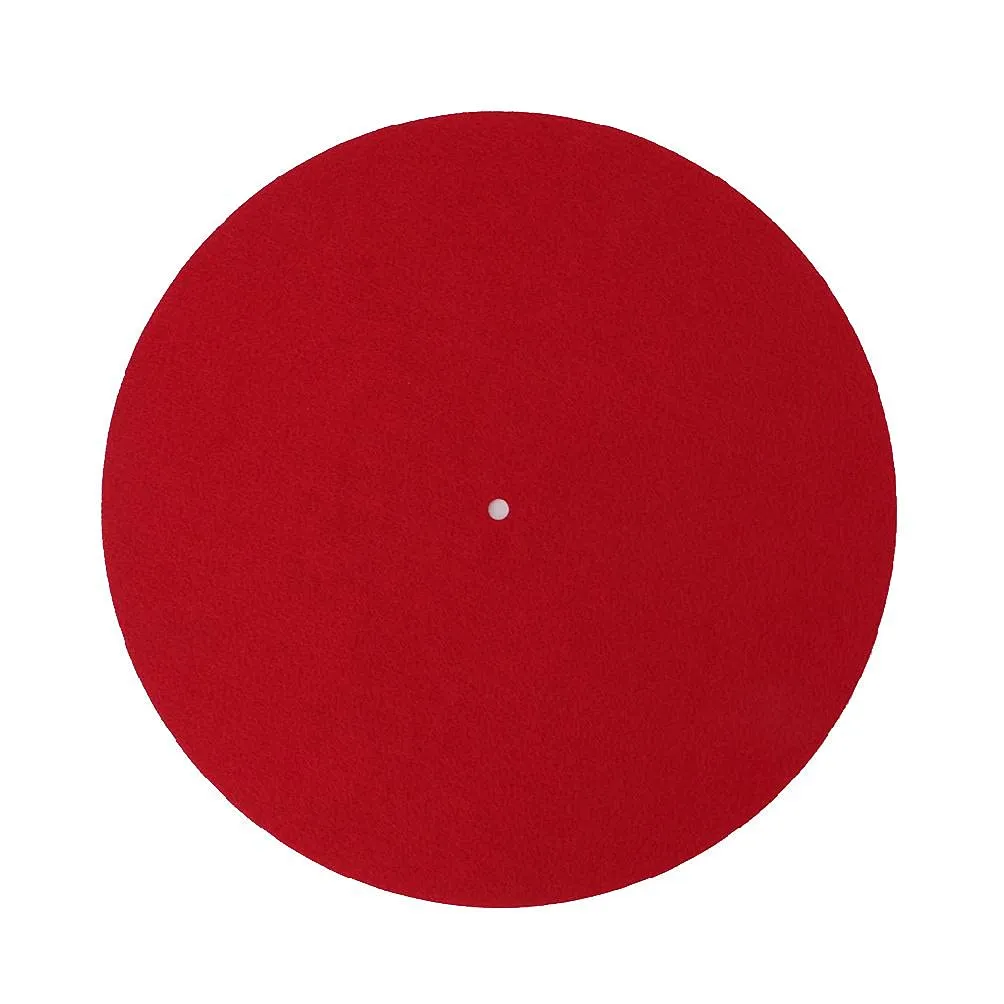 Lanema 3mm Turntable Mat, Red Audiophile Felt for Vinyl Players, Anti-Vibration & Anti-Static