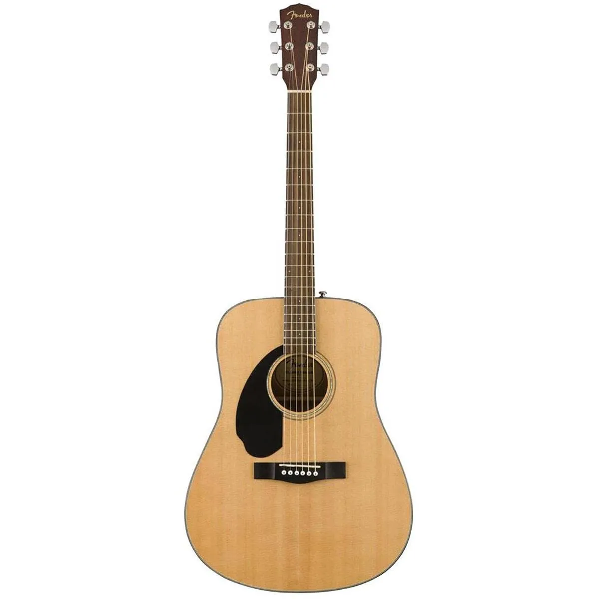 Left-Handed Fender CD-60S Acoustic Guitar, Dreadnought Design, Gloss Natural Finish, 2-Year Warranty