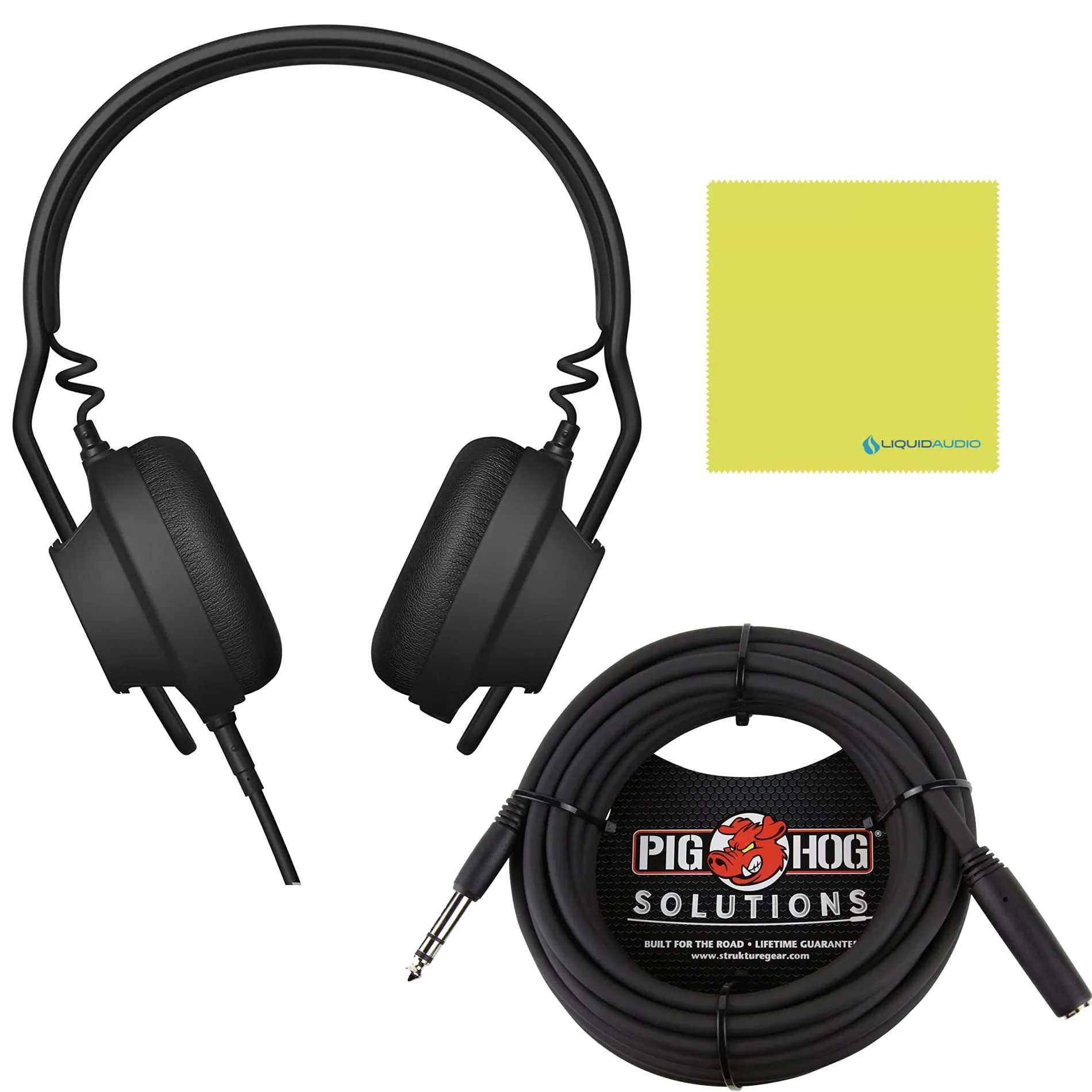 Liquid Audio AIAIAI TMA-2 DJ Modular Headphones Bundle with 25’ Cable & Polishing Cloth