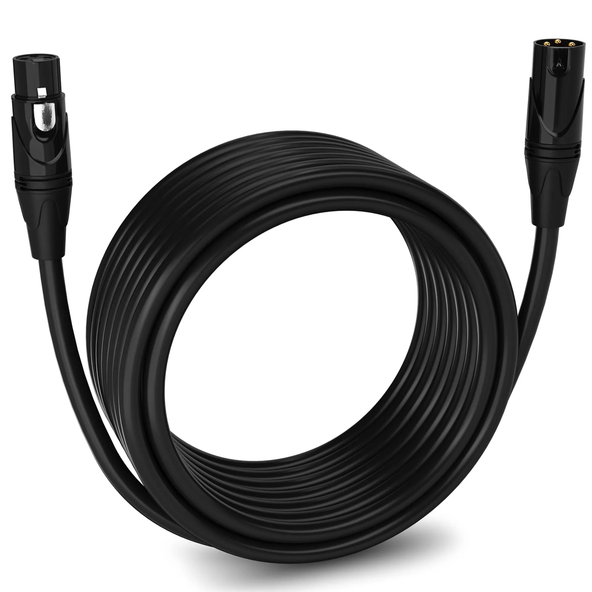 LyxPro Premium 30ft Balanced XLR Cable - Durable Microphone & Speaker Cable, Black, Noise-Reducing