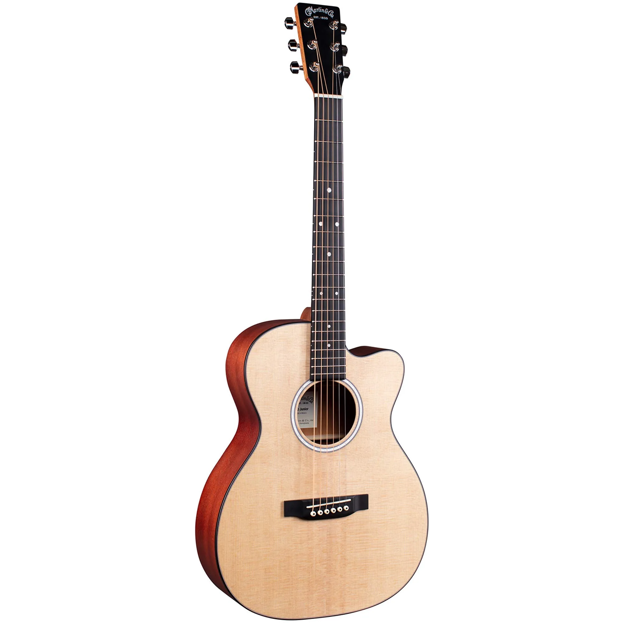 Martin 000CJr-10E Acoustic-Electric Guitar - Natural, 6-String, Spruce Top, Fishman Electronics