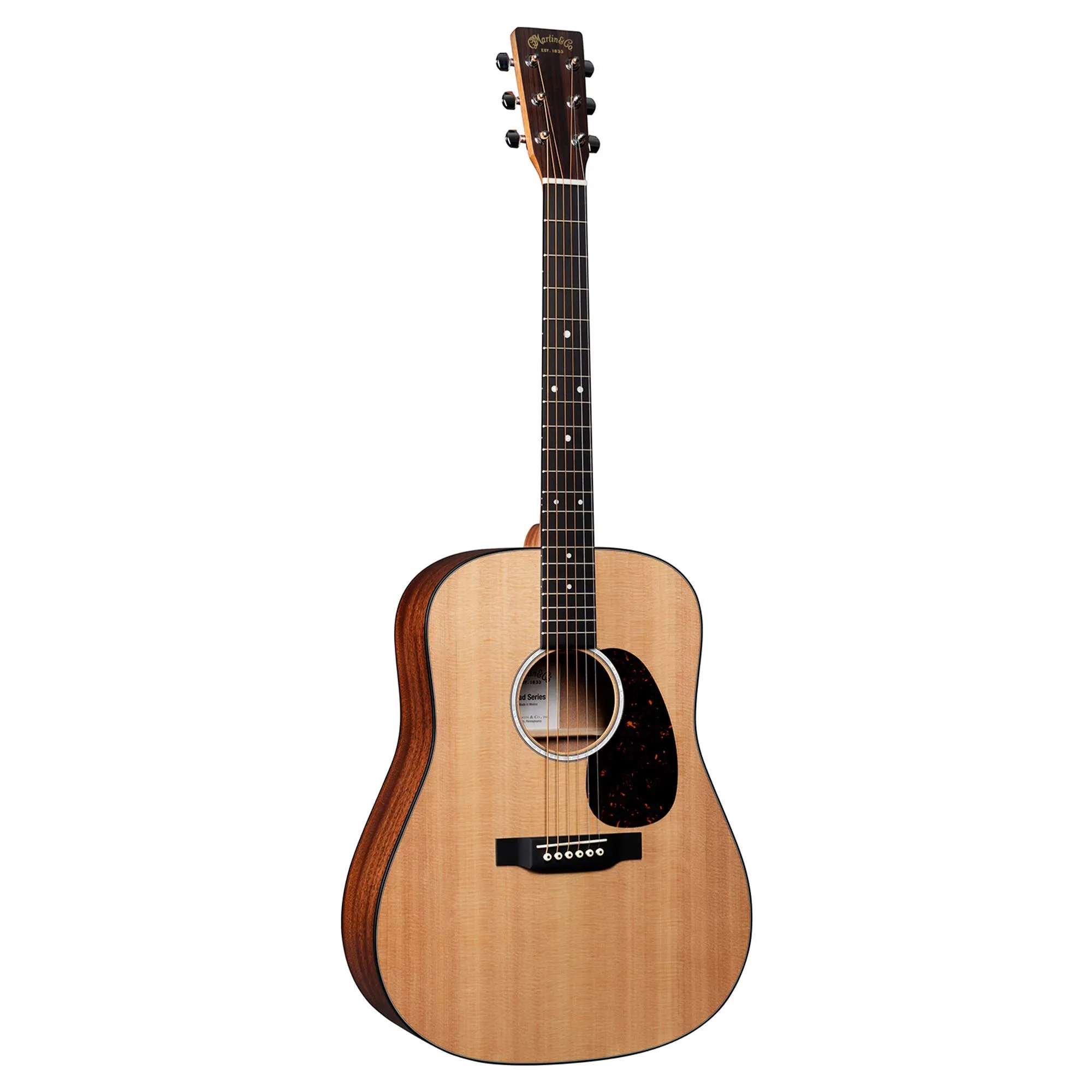 Martin D-10E Acoustic-Electric Guitar - Natural Sitka Spruce, Sapele Back, Fishman MX-T Electronics