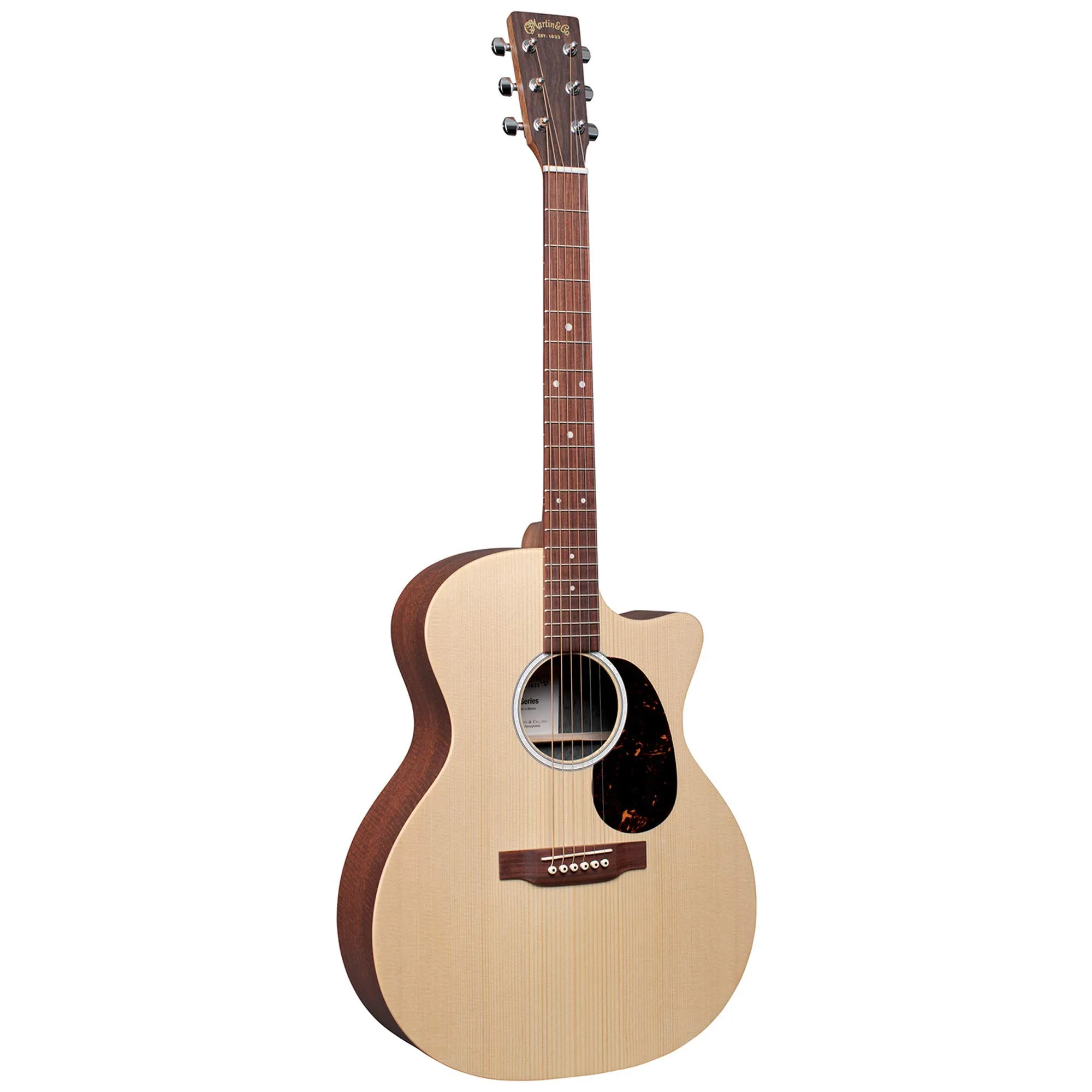 Martin GPC-X2E Grand Performance Acoustic-Electric Guitar - Natural Mahogany, 6-String, Spruce Top