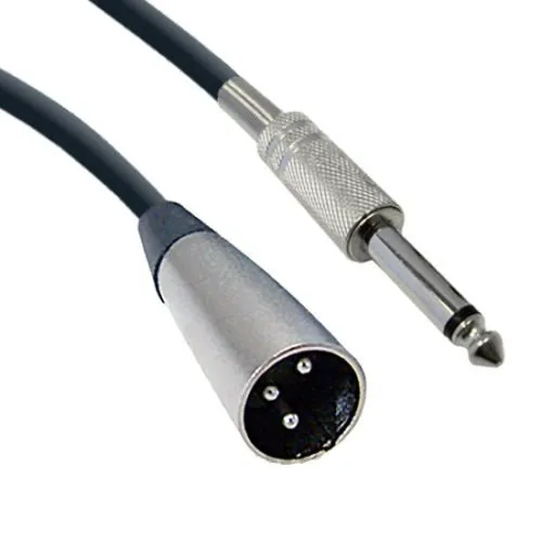 MaxLLTo 6ft XLR to 1/4' Mono Plug Shielded Microphone Cable with Low-Loss Shielding