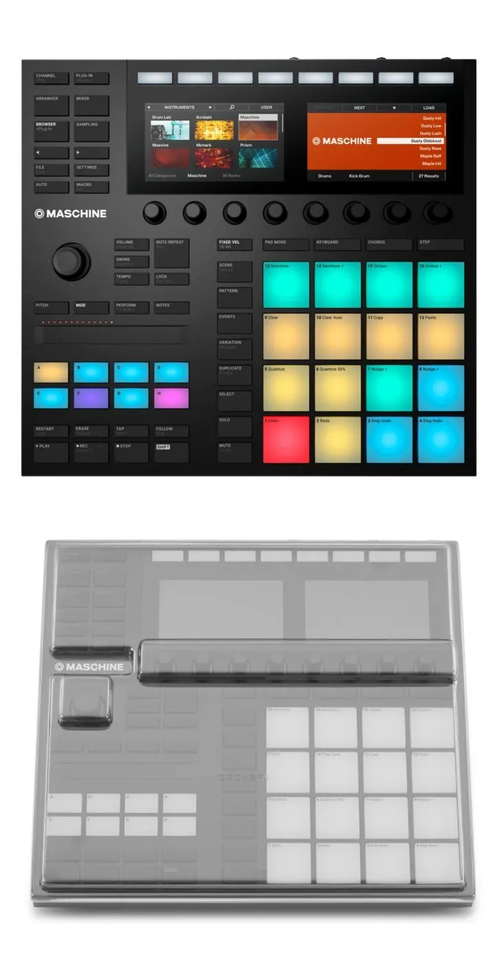 Native Instruments Maschine MK3 + Decksaver Cover Bundle - Enhanced Groovebox Workflow & Protection