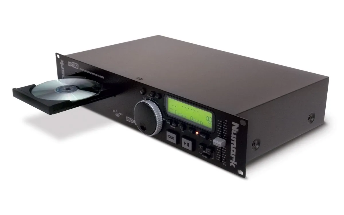 Numark MP102 Rack-mount CD Player with Anti-Shock, Looping, Backlit LCD & Digital Outputs