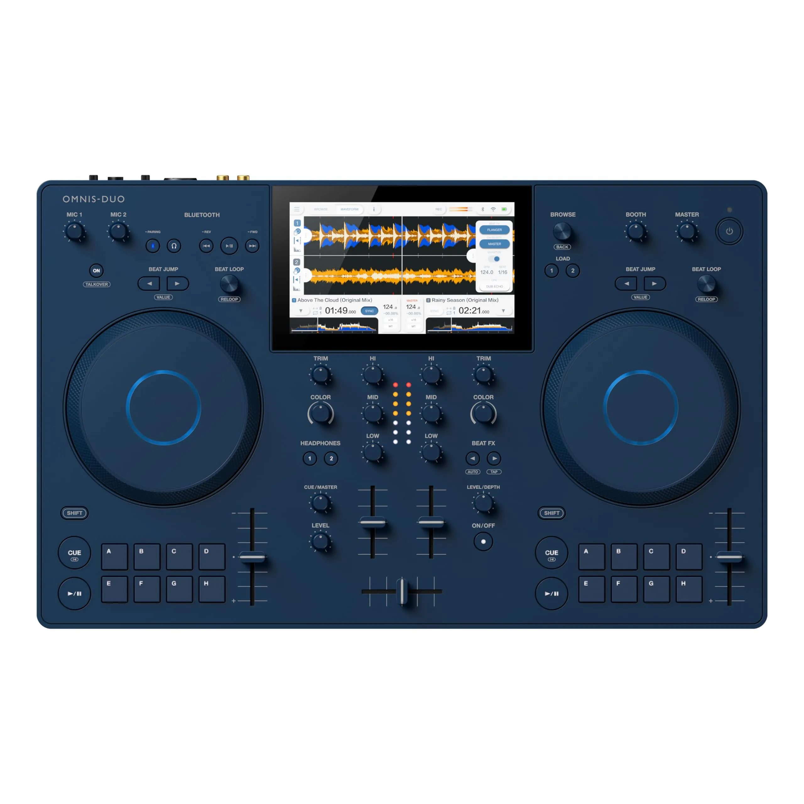 OMNIS-Duo Portable Battery Powered DJ Controller with Touchscreen, Lightweight Design, Wireless Connectivity