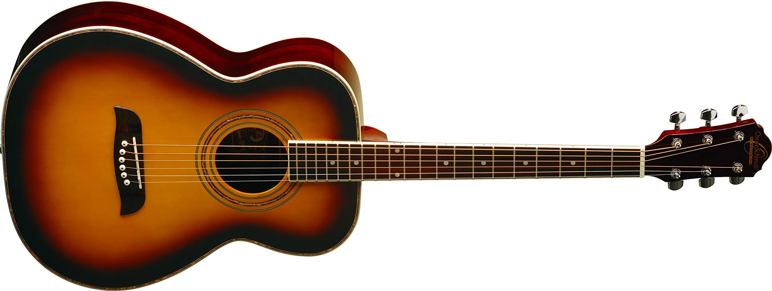 Oscar Schmidt OF2 Folk Acoustic Guitar - Tobacco Sunburst, Right-Handed, Adjustable Truss Rod