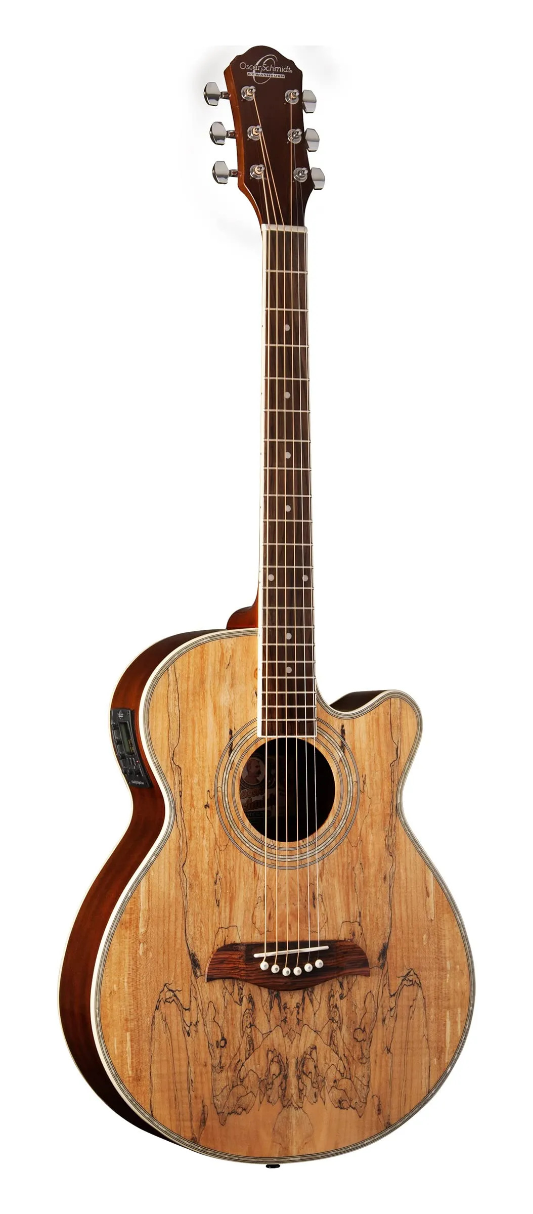 Oscar Schmidt Spalted Maple Acoustic-Electric Guitar with Barcus Berry Preamp System