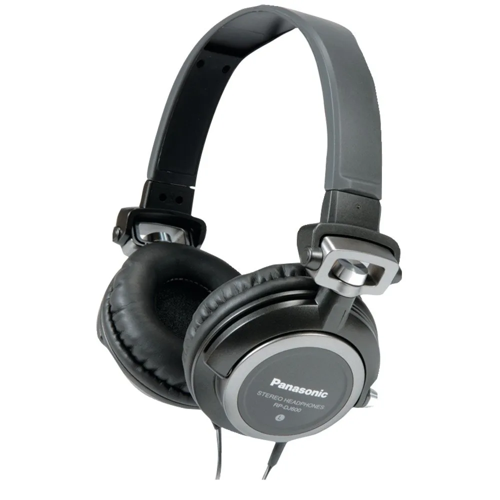 Panasonic RPDJ600K DJ Style Headphones with 40mm Drivers, Lightweight Design, and Swivel Mechanism