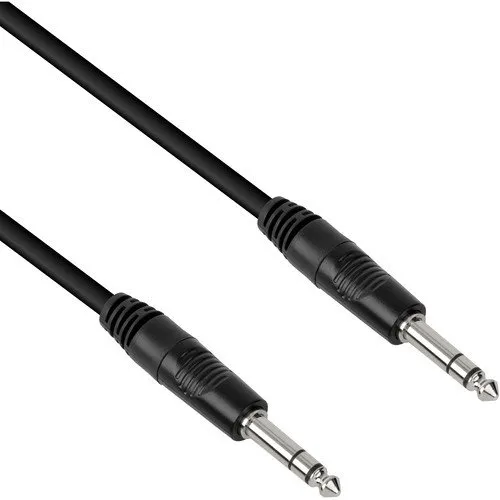 Pearstone 10' 1/4' TRS Male to Male Interconnect Cable with Nickel-Plated Connectors