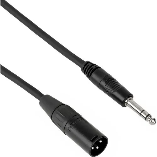 Pearstone PM Series 1/4 TRS to XLR Male Professional Interconnect Cable 6' (2-Pack)