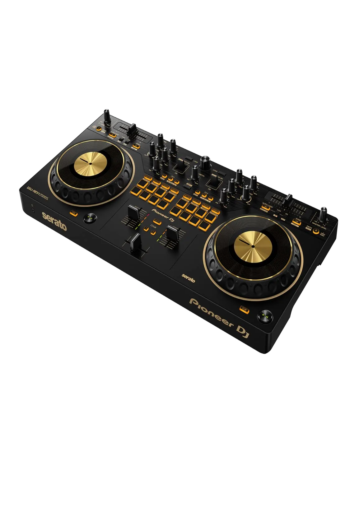 Pioneer DDJREV1NGOLD Serato DJ Controller Gold, 2-Channel with Professional Mixer Layout