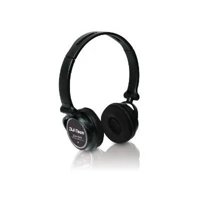 Professional USB DJ Headphones DJH555 with Built-In Soundcard, 40mm Neodymium Drivers, Black