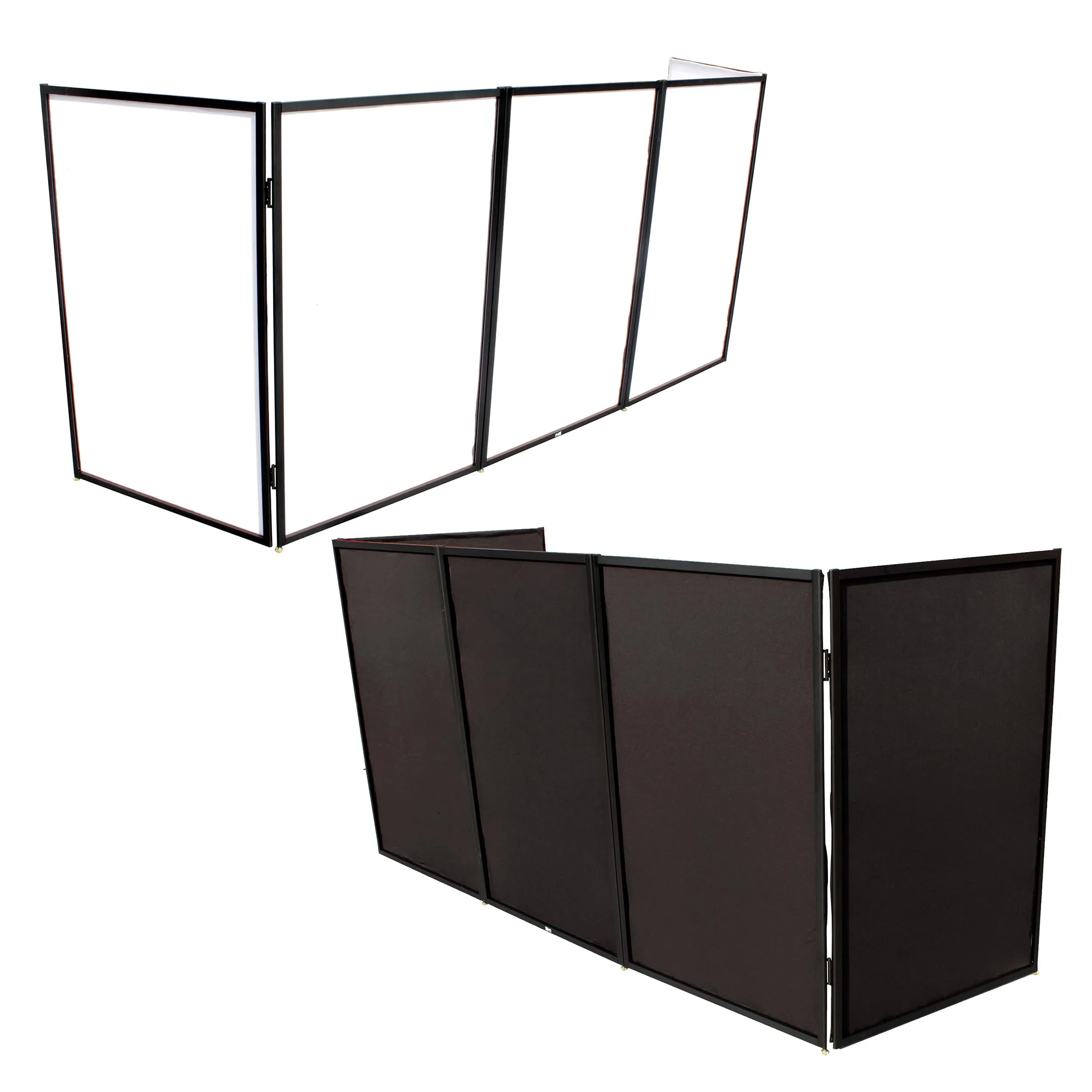 ProX XF-5X3048B 5-Panel DJ Facade with Black Frame, Interchangeable Scrims, Quick Release Hinges