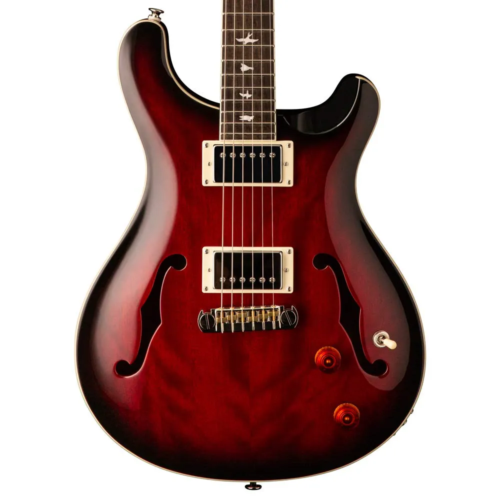 PRS Guitars 6 String SE Hollowbody Standard Fire Red Burst with Hardshell Case