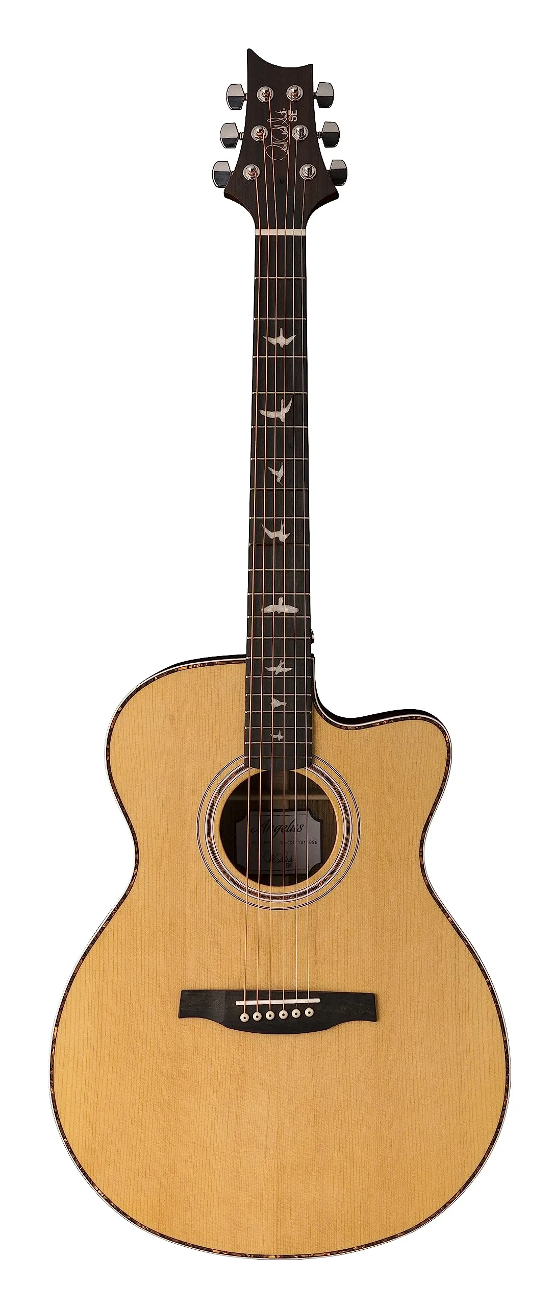 PRS SE A40 Acoustic Electric Guitar, Natural Finish, Right-Handed with Case, Ovangkol & Spruce