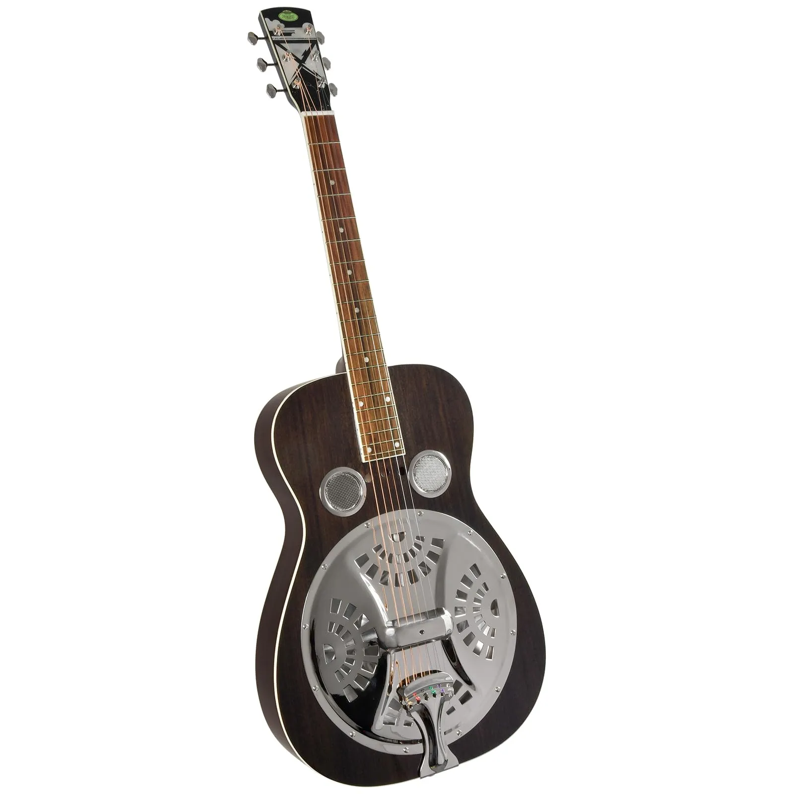 Regal RD-56 Artist Series Roundneck Black Lightning Resophonic Guitar - Mahogany, Translucent Black