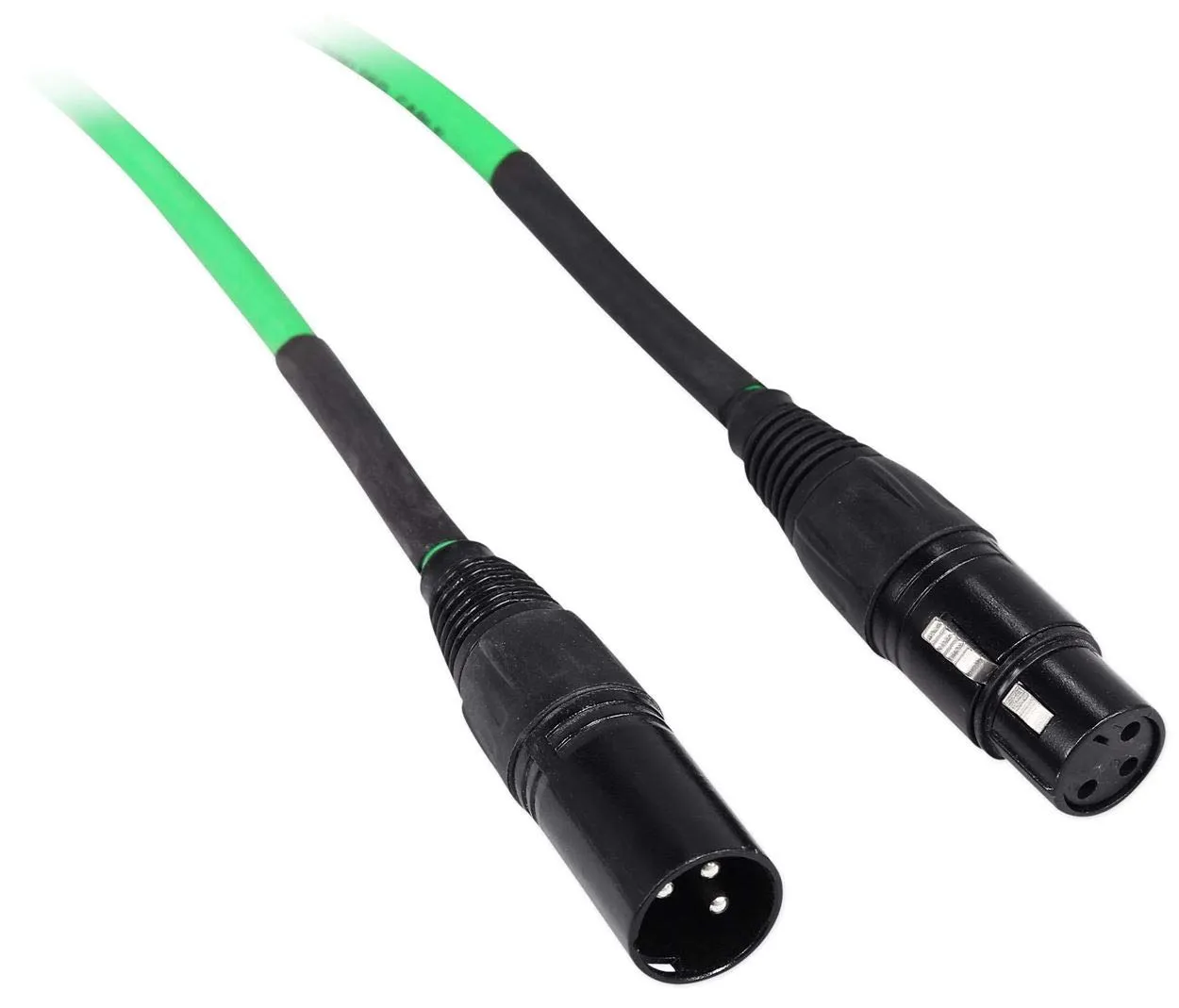 Rockville 100' Green REAN XLR Mic/Speaker Cable, Nickel Plated, 100% Copper, Durable Design