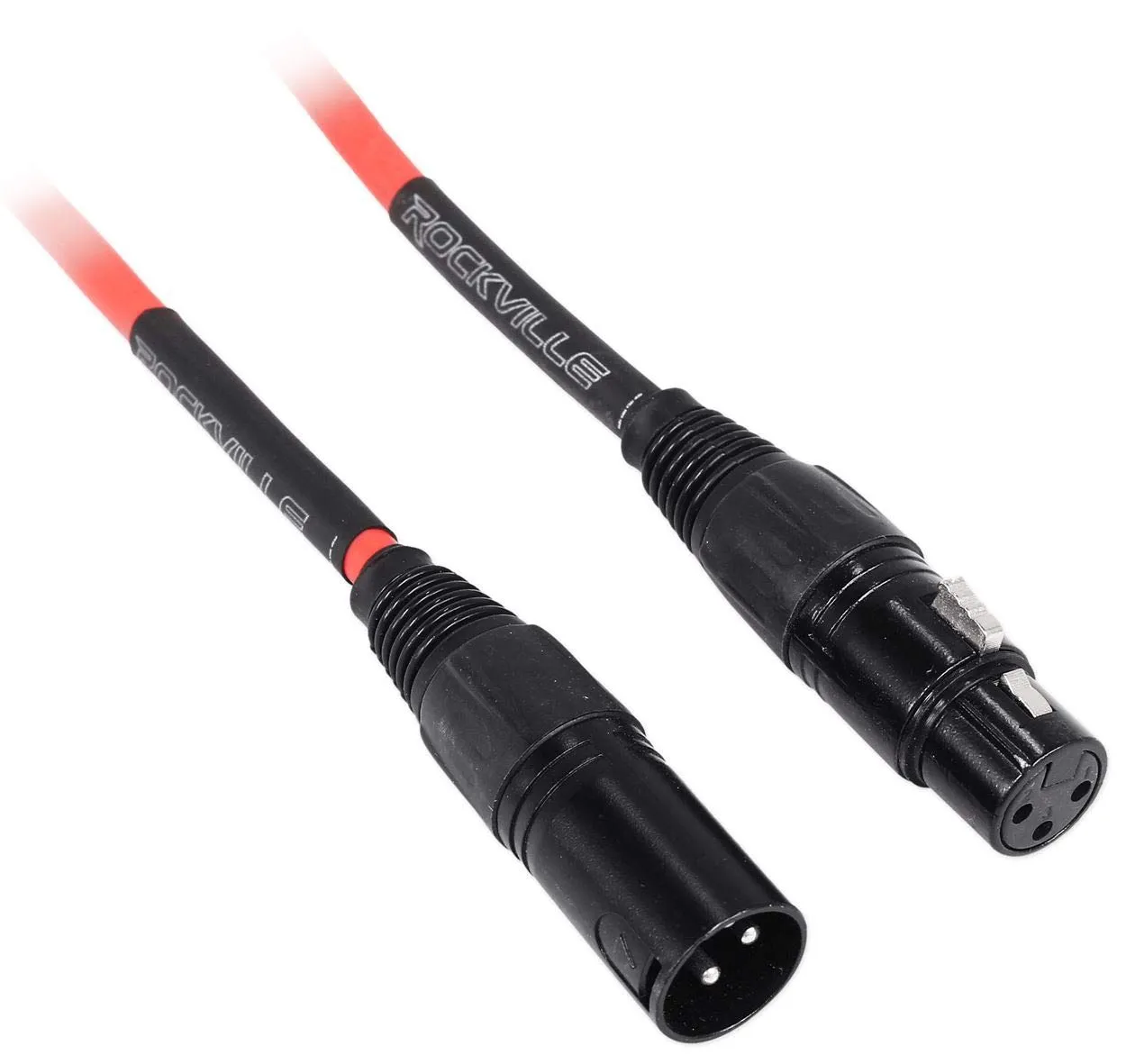 Rockville RCXFM10P-R Red 10-Foot REAN XLR Mic/Speaker Cable with 100% Copper Conductors