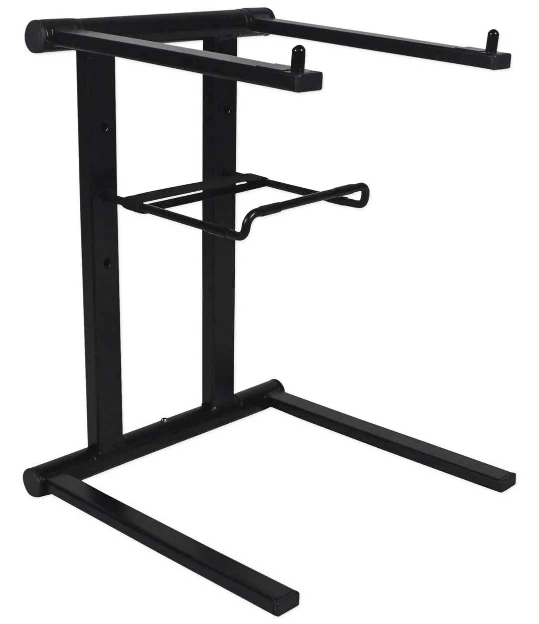 Rockville RLS2400 Lightweight Folding DJ Laptop Stand with Extra Shelf and Carrying Bag