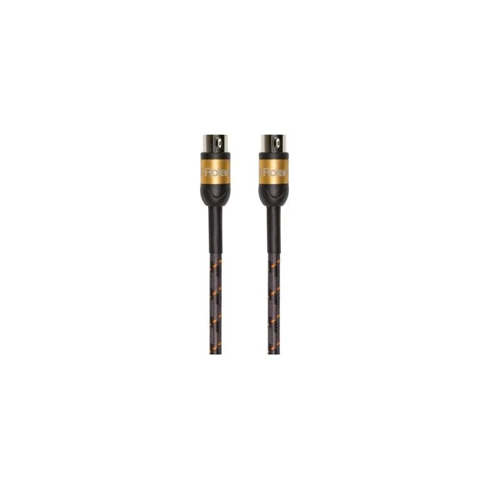 ROLAND Rmidi-G15 Gold Series 15ft MIDI Cable with Gold Connectors, Low-Noise Design