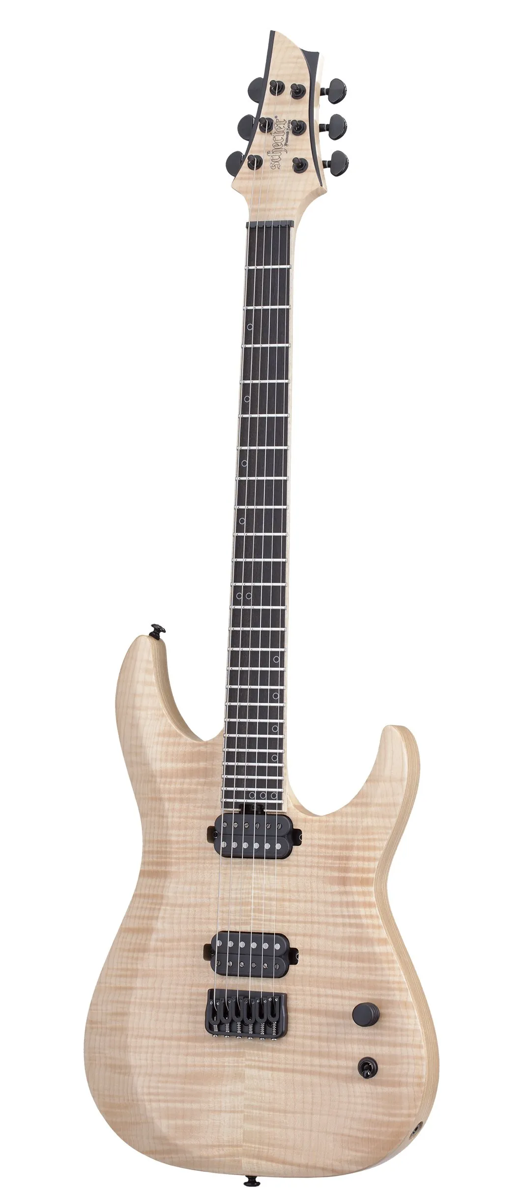 Schecter 6 String Solid-Body Electric Guitar Natural Pearl with Ebony Fretboard and Humbuckers