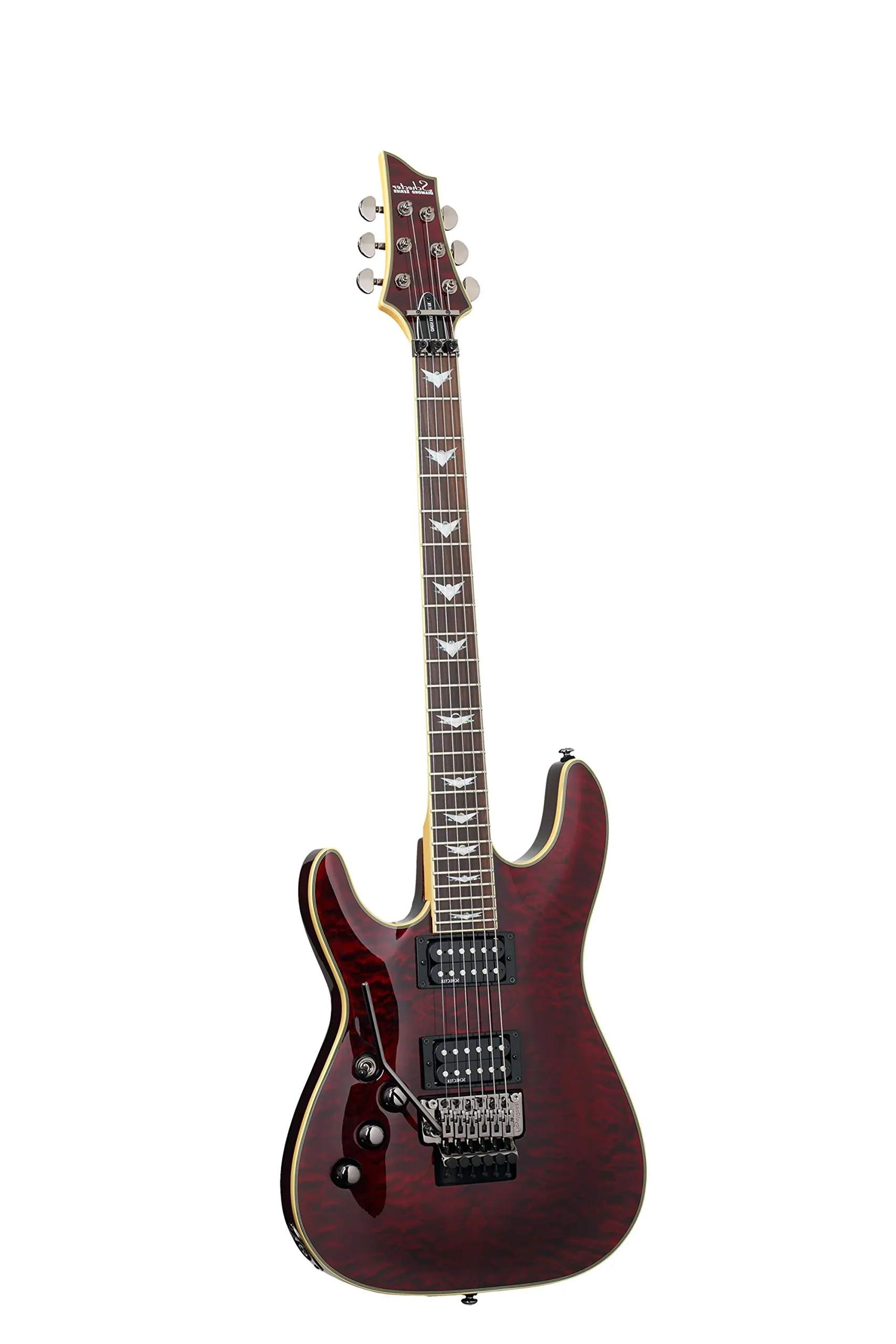 Schecter Omen Extreme-FR Electric Guitar - Black Cherry, Left Handed, Floyd Rose Tremolo