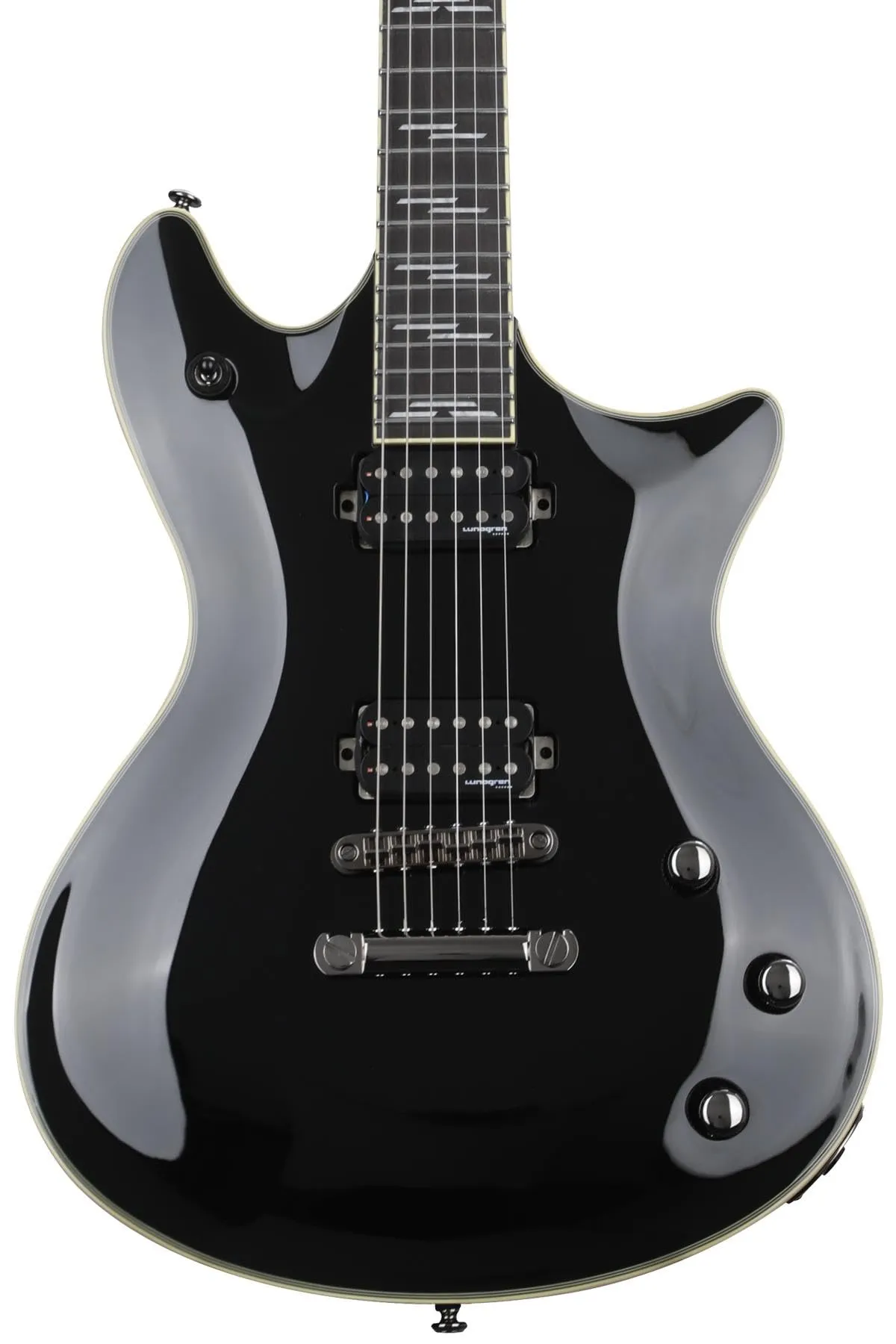 Schecter Tempest Blackjack Electric Guitar - Black Gloss, Mahogany Body, Ebony Fingerboard