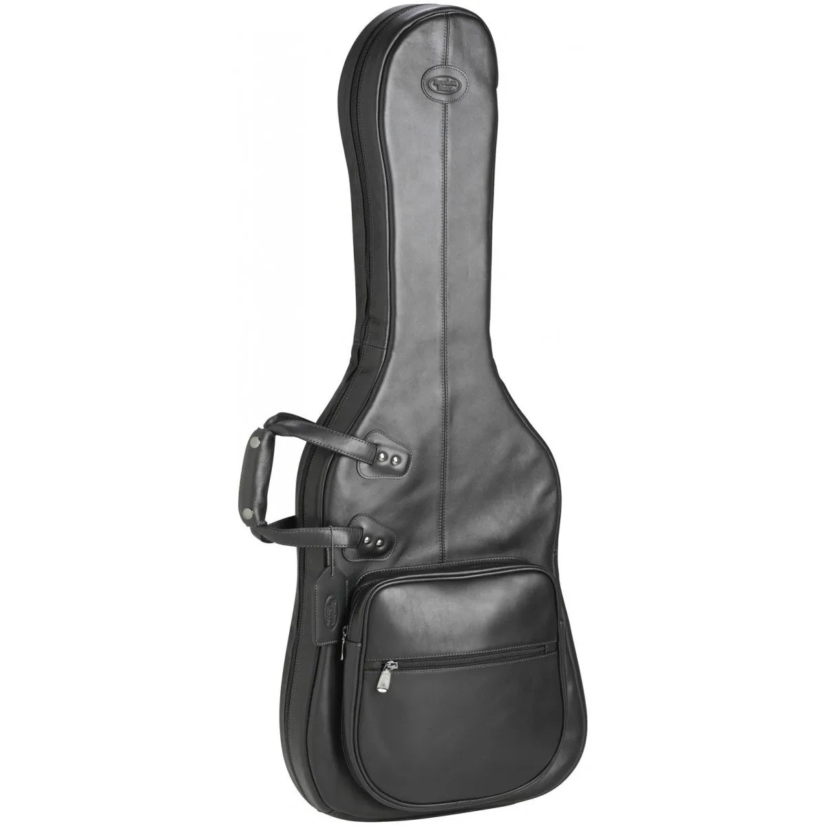 Solid Body Electric Guitar Bag, Black Leather, Luxurious Full-Grain, Limited Lifetime Warranty