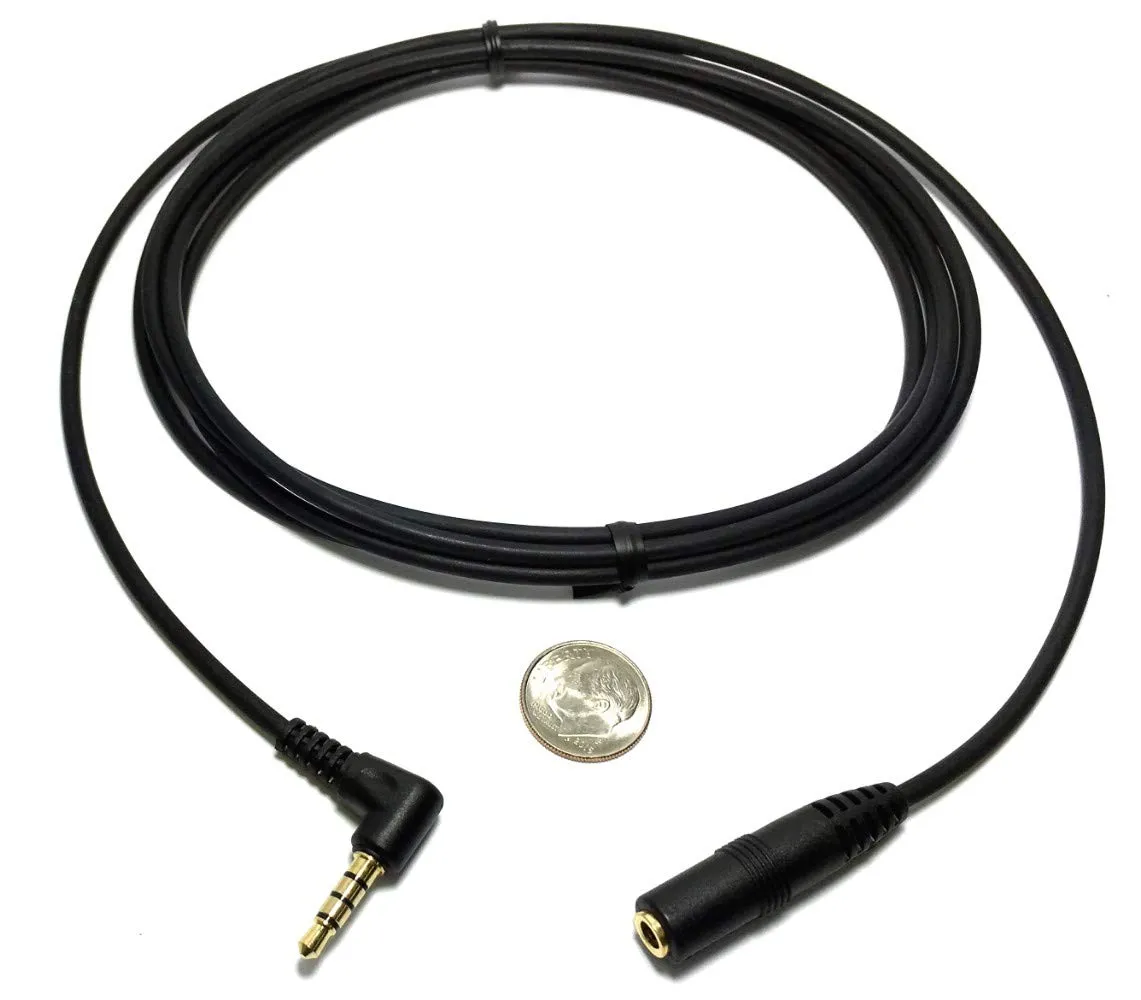 Sound Professionals 72-Inch Mono/Stereo/TRRS Extension Cable - Gold Plated Right Angle 3.5mm