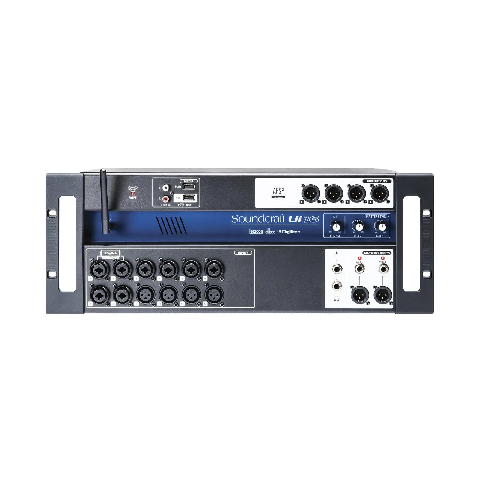 Soundcraft Ui16 Remote-Controlled 16-Input Digital Mixer with Built-in Effects, 12-Channel Flexibility