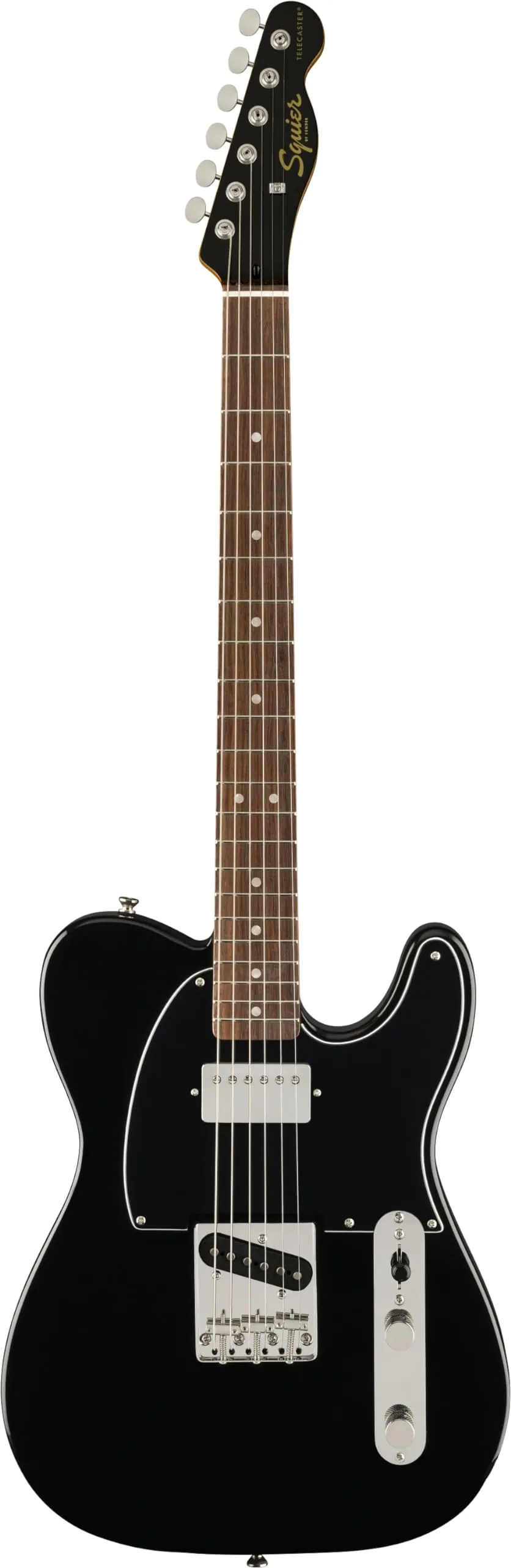 Squier 6 String Solid-Body Electric Guitar, Black, Right, 1960s Inspired Customization