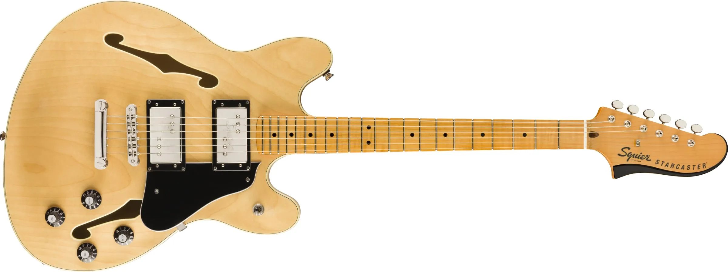 Squier Classic Vibe Starcaster Electric Guitar - Natural, Maple Fingerboard, 2-Year Warranty