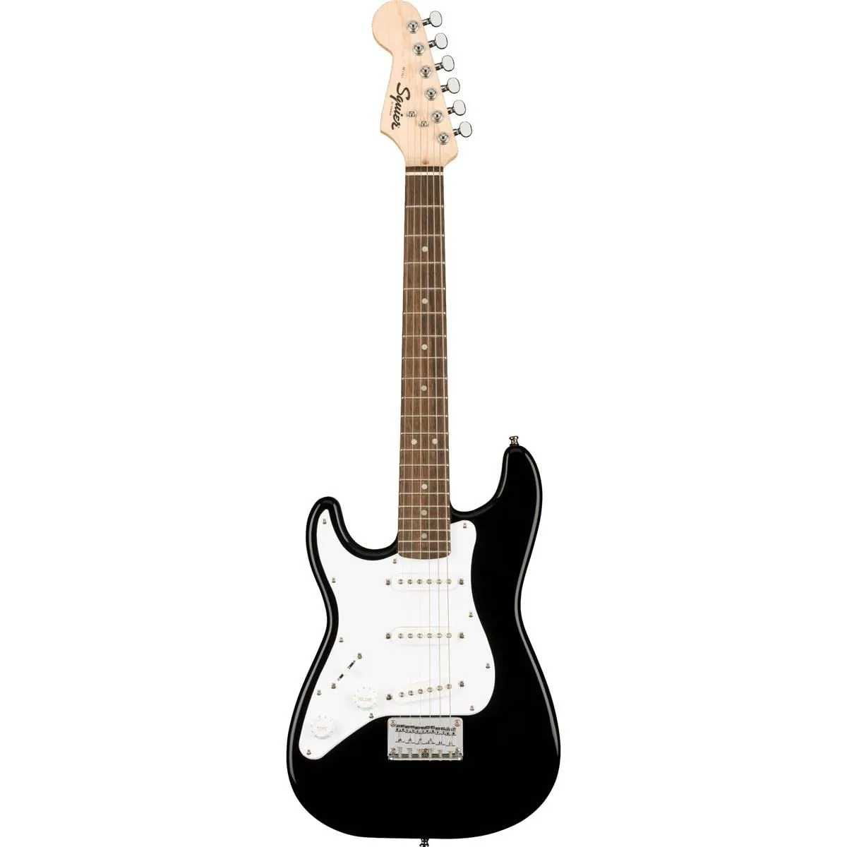 Squier Mini Stratocaster Electric Guitar, Left-Handed, Black, Laurel Fingerboard, 2-Year Warranty