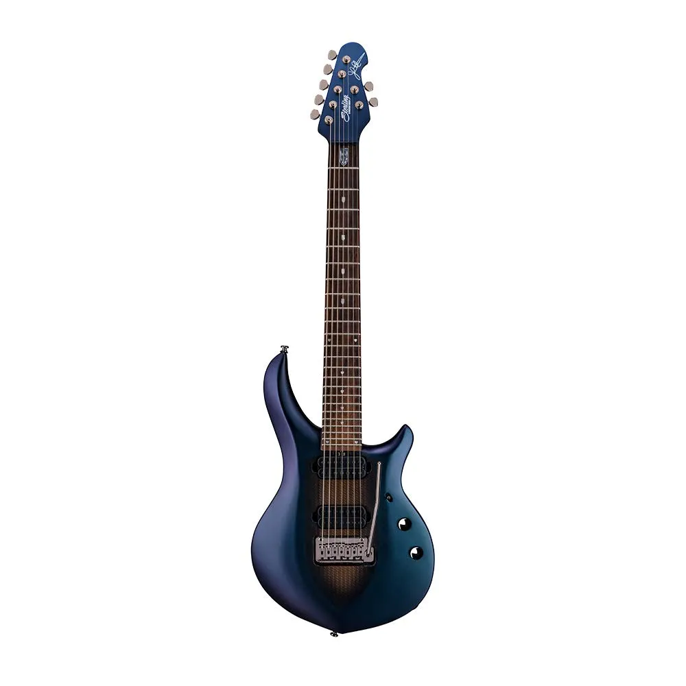 Sterling By MusicMan 7 String Electric Guitar, Right, Arctic Dream Finish, Ultimate Playability