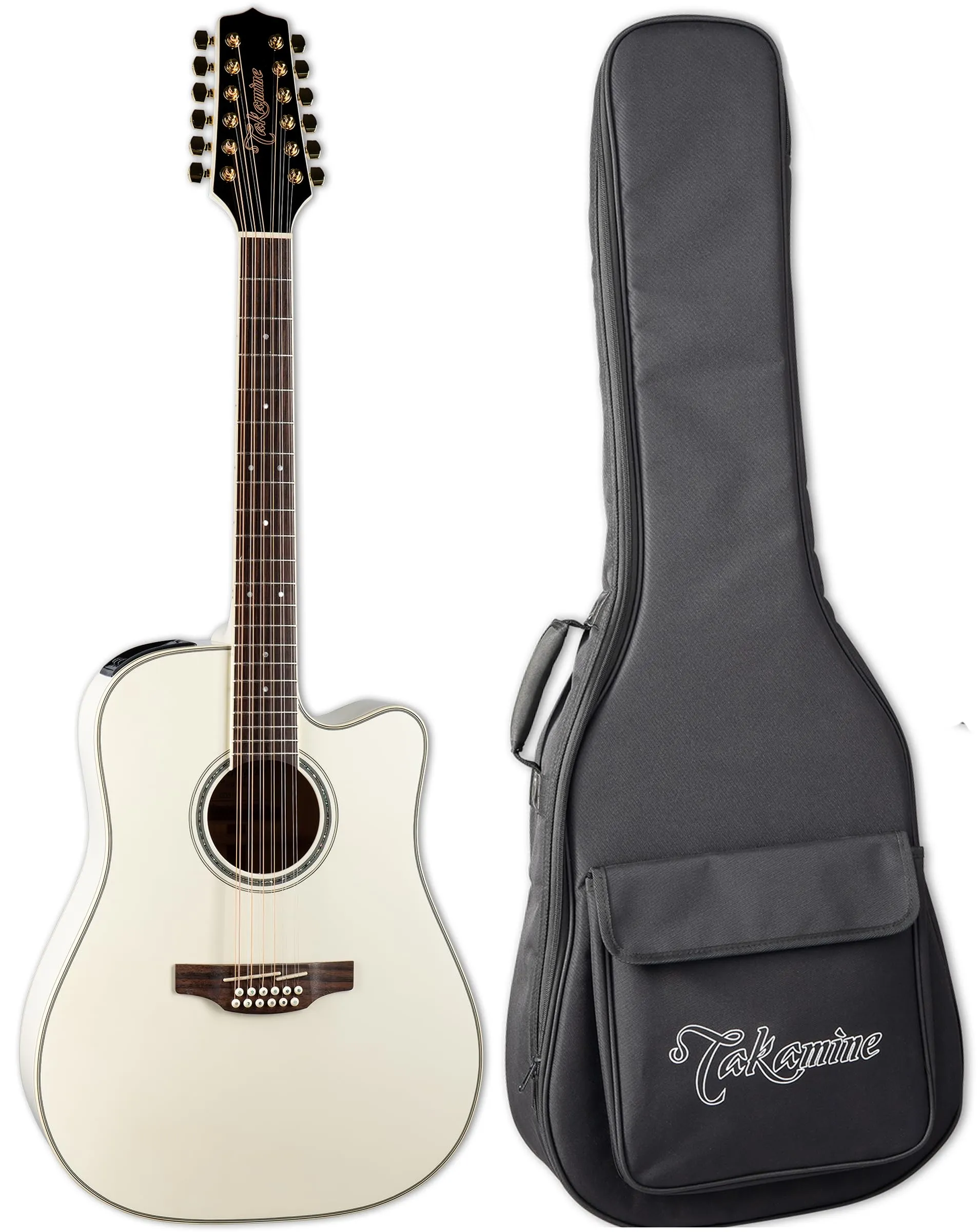 Takamine GD-37CE PW 12-string Acoustic-electric Guitar - Pearl White, Spruce Top, Rosewood Fingerboard