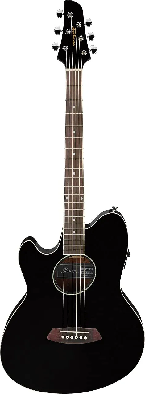 Talman TCY10LEBK Left-handed Acoustic-electric Guitar Black with Spruce Top and Purpleheart Fingerboard