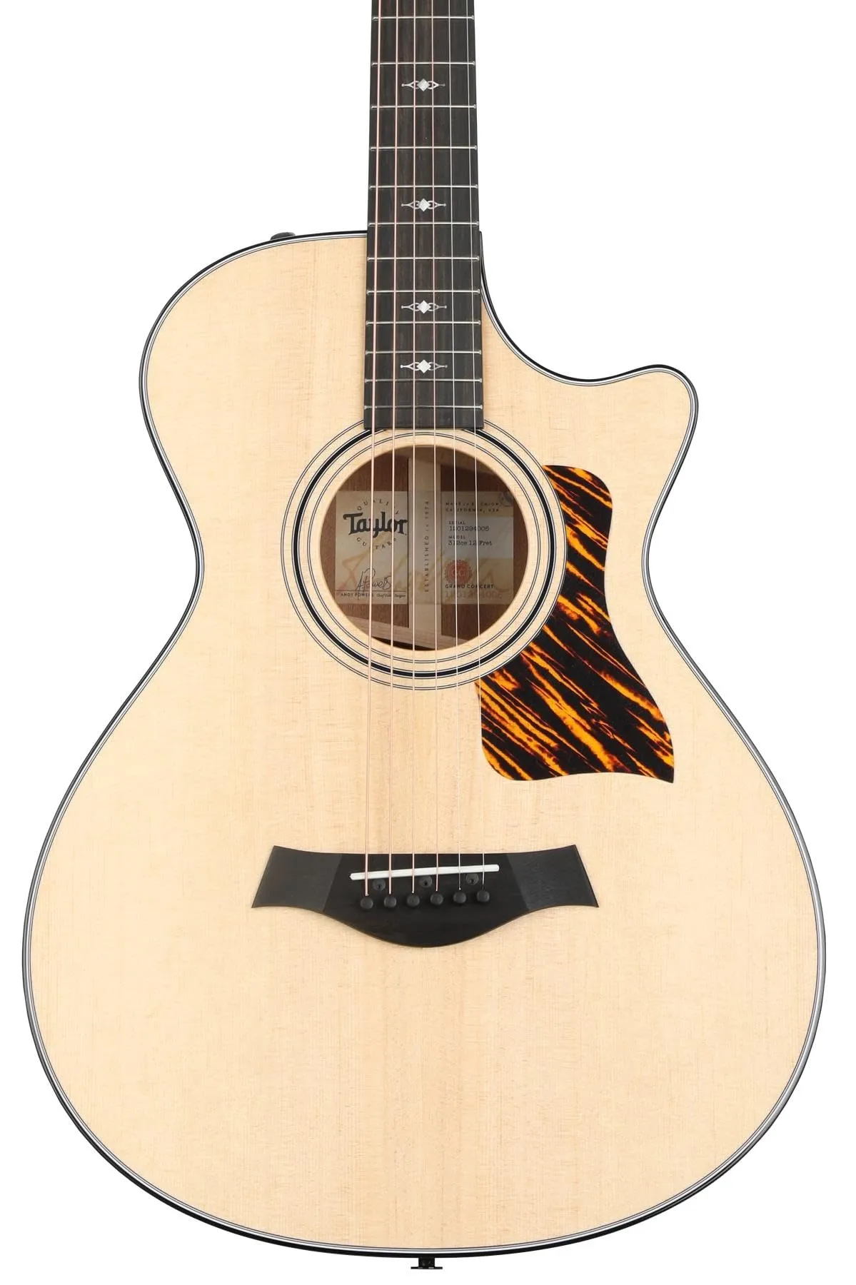 Taylor 312ce 12-Fret V-Class Acoustic-Electric Guitar - Natural, 6-String, Sitka Spruce Top