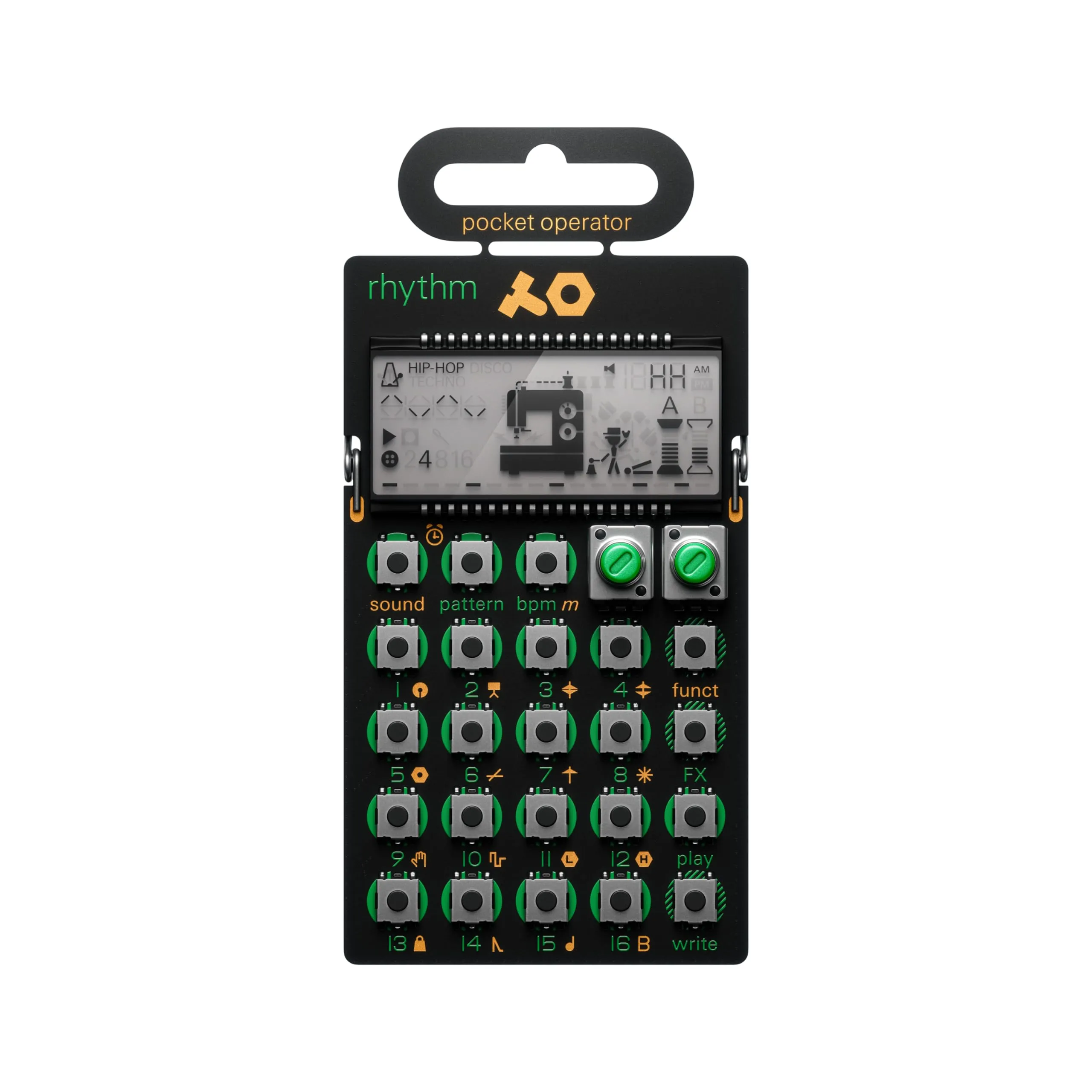 Teenage Engineering PO-12 Rhythm Pocket Operator Drum Machine with 16 Sounds & Effects