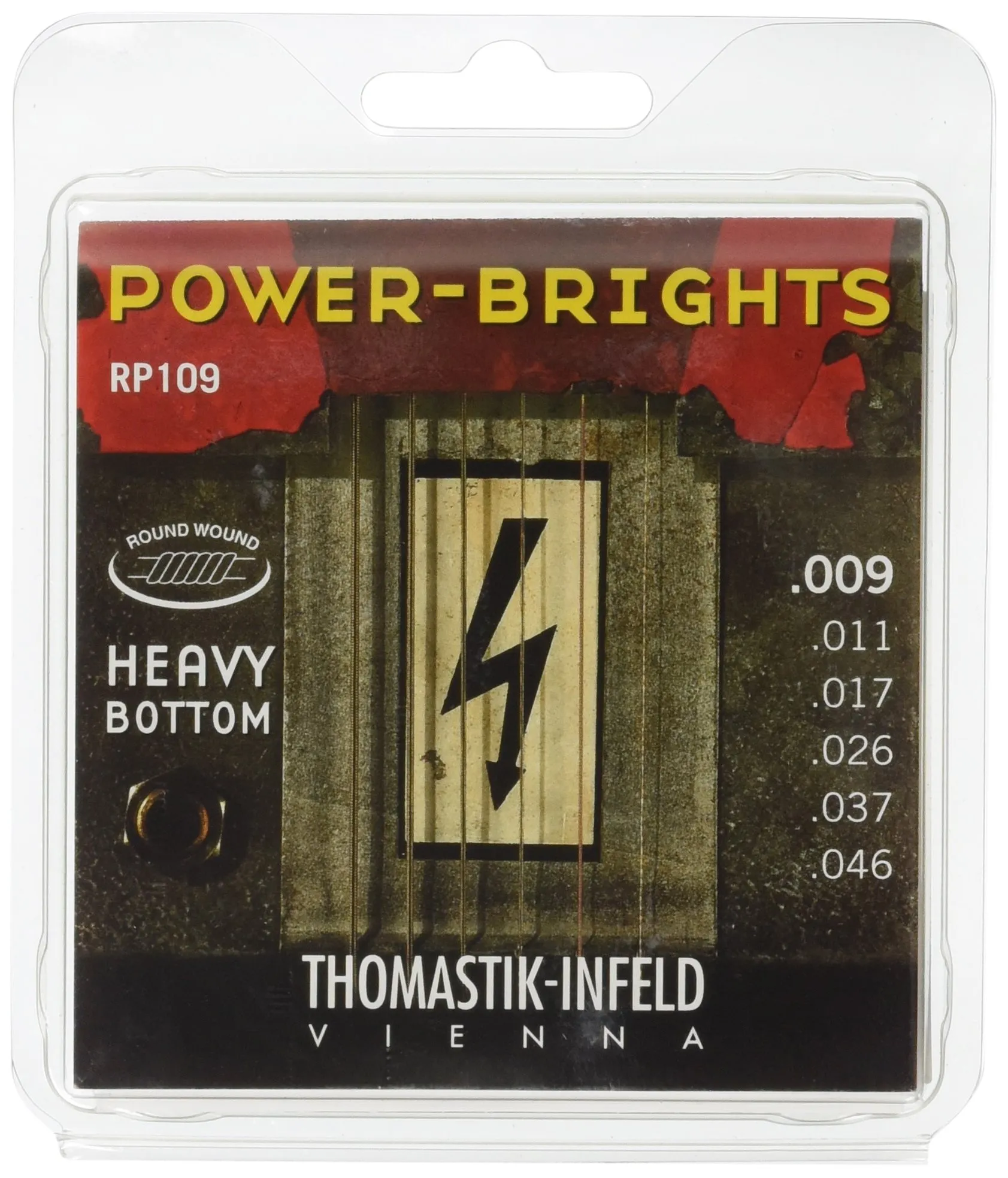 Thomastik-Infeld RP109 Electric Guitar Strings - Power-Brights 6 String Heavy Bottom Set .009-.046